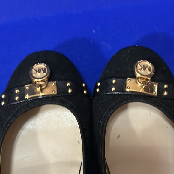 Michael by Michael Kors Black Suede Studded Flats Size 4 - Picture 4 of 7